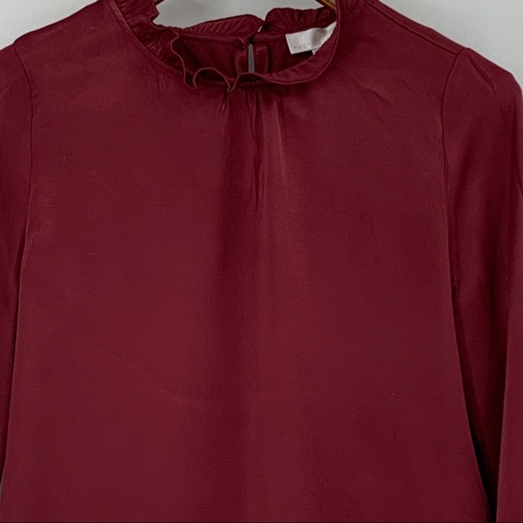 Rachel Parcell satin red blouse 8323 - Picture 10 of 12